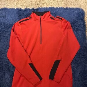 Orange Under Armour UA quarter zip Large